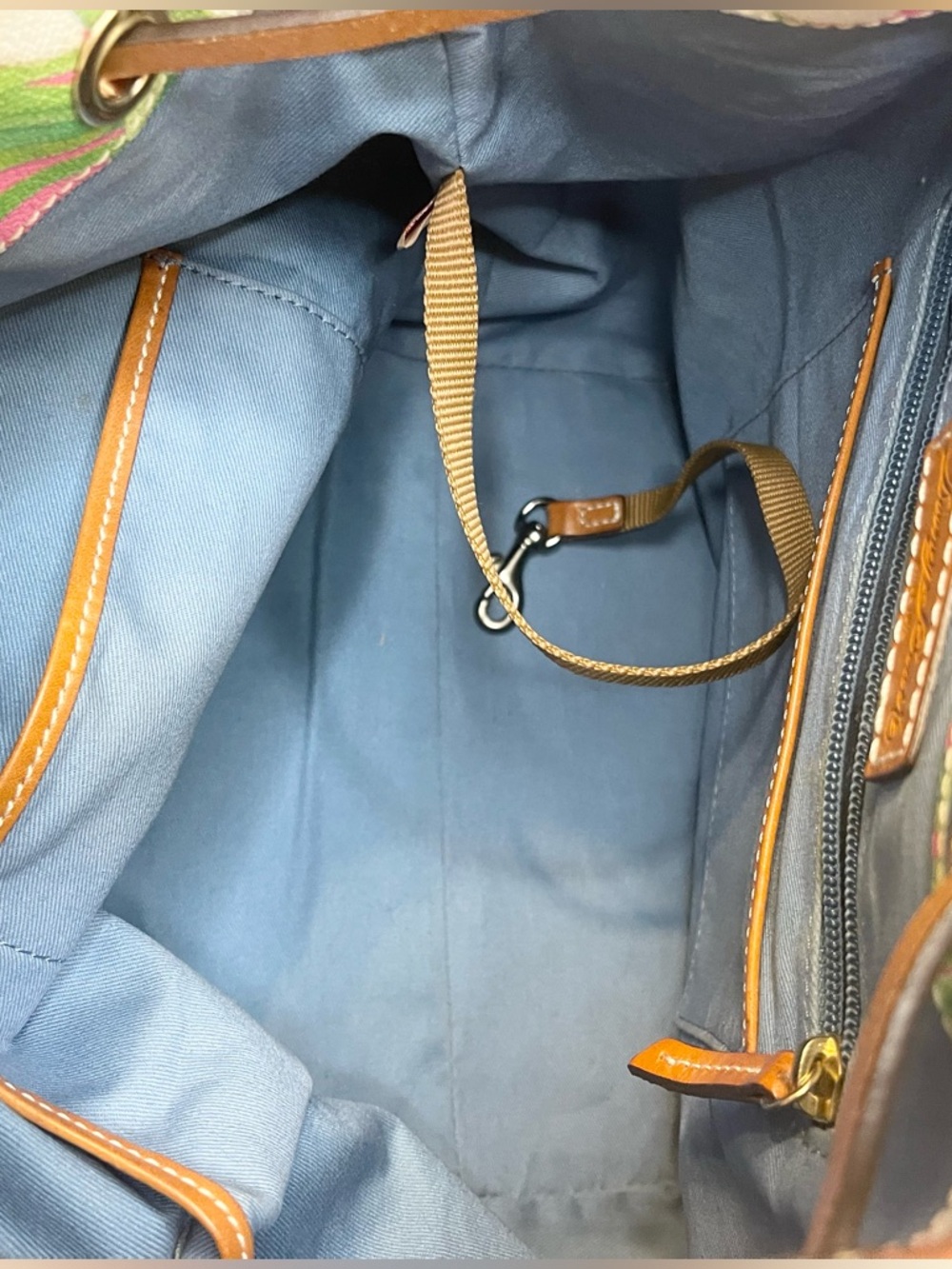 Dooney & Bourke Daffodil Botanical Drawstring Bucket Bag - Picture 9 of 11